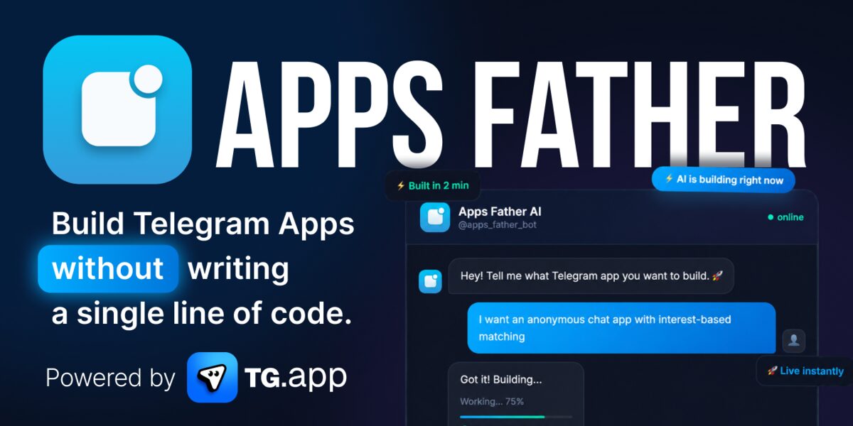 Apps Father: build Telegram apps without writing code